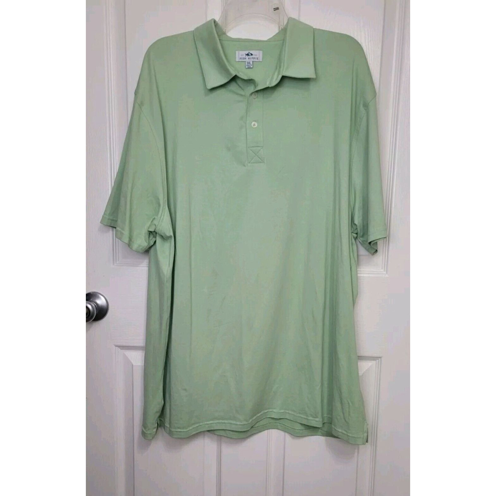 Fish Hippie Beacham Solid Polo Mint Green Size 3XL‎